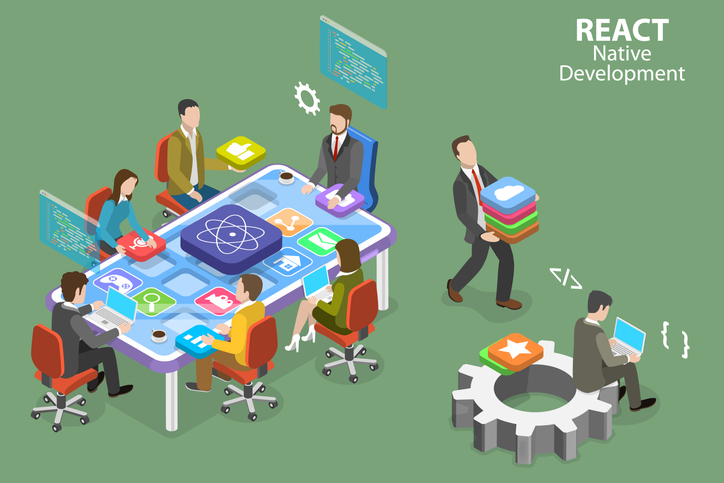 React Native developer building cross-platform mobile apps